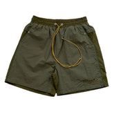 RHUDE Colorblock Embroidered Letters Shorts