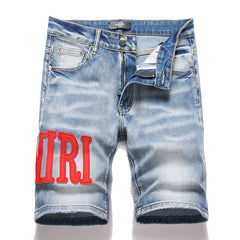 Amiri Logo Denim Shorts #2016