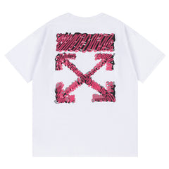 Off White Arrow Pattern Printed T-Shirt