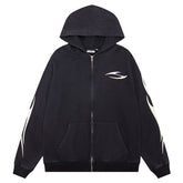 Hellstar Flame Printed Zip Hoodie