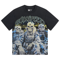 Godspeed Skeletons Pattern Printed T-Shirts #1032