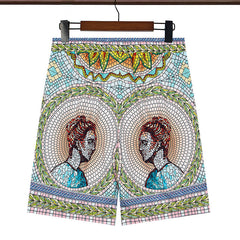 Casablanca Multi Color Printed Short #347