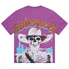 Godspeed Skeletons Western Cowboy T-Shirts #1018