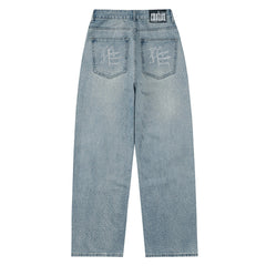 MIXED EMOTION Rhinestones Jeans