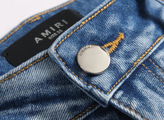 Amiri Logo Denim Shorts #2011