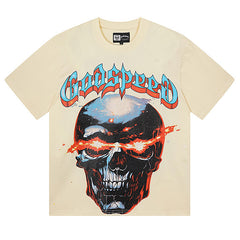 Godspeed Skull With Flaming Eyes T-Shirt