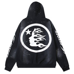 Hellstar Logo Pattern Printed Hoodie