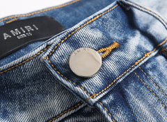 Amiri Logo Denim Shorts #2017