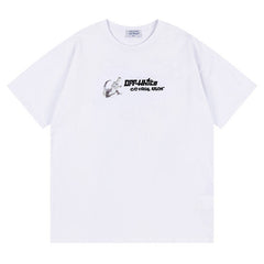 Off White Crocodile Pattern Printed T-Shirt