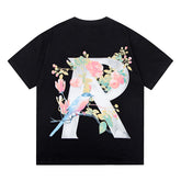 REPRESENT Floral Flower Initial T-Shirt
