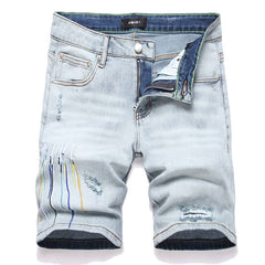 AMIRI Embroidery Logo Denim Shorts #2005