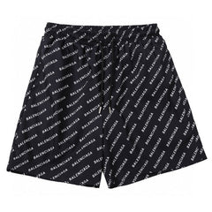 Balenciaga Logo Printed Knit Shorts