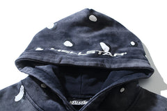 Hellstar White Splatter Printed Hoodie Hoodie