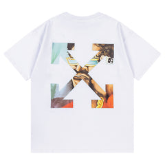 Off White Arrow Pattern Printed T-Shirt