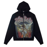 MIXED EMOTION Black Rhinestone Hoodie