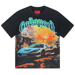 Godspeed Skeletons Sunset Racing T-Shirts #1002