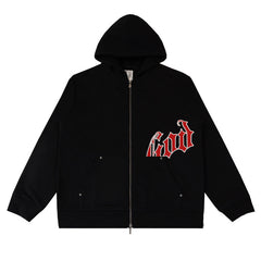 Godspeed Simple Letters Zip Hoodies