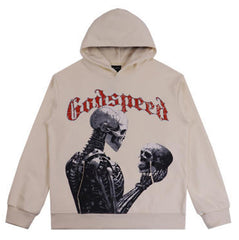 Godspeed Skeletons Pattern Printed Hoodies