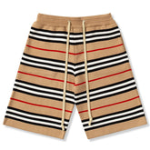 Burberry - Striped Merino Wool Drawstring Shorts