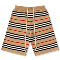 Burberry - Striped Merino Wool Drawstring Shorts