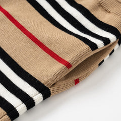 Burberry - Striped Merino Wool Drawstring Shorts