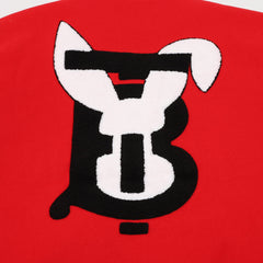 Burberry Rabbit Appliqué Technical Wool Bomber Jacket Oversize