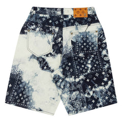 Louis Vuitton Monogram Bandana Baggy Fit Denim Shorts