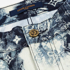 Louis Vuitton Monogram Bandana Baggy Fit Denim Shorts
