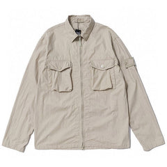 STONE ISLAND Ghost Resin Cotton Zip Overshirt