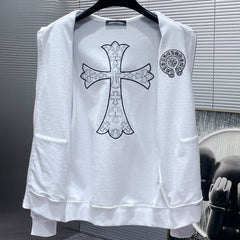Chrome Hearts cross zip up hoodie