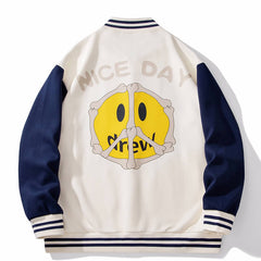 Drew House Baseball Jacket-White