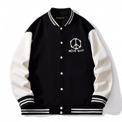 Drew House Baseball Jacket-Black