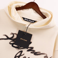 Palm Angels Logo Printed Cotton Hoodie