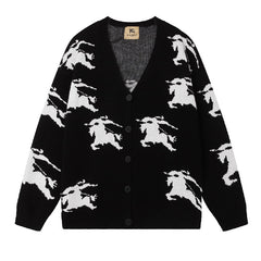 Burberry Ekd Cotton Silk Cardigan Sweater