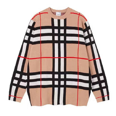 Burberry Check Technical Cotton Sweater