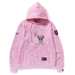 Bape X Miami Ape Man Head Pattern Printed Hoodies