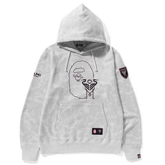 Bape X Miami Ape Man Head Pattern Printed Hoodies