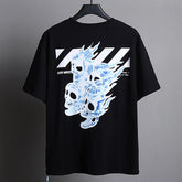 OFF WHITE Flame Skull Pattern T-Shirt