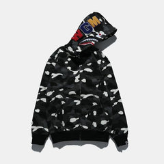 BAPE Shark Camouflage Pattern Printed Hoodies