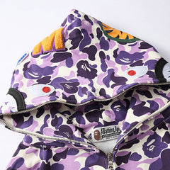 BAPE Shark Camouflage Pattern Printed Hoodies