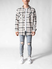 BT Ecru Casual Flannel Shirt