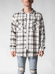 BT Ecru Casual Flannel Shirt