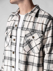 BT Ecru Casual Flannel Shirt