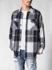 BT Blue Casual Flannel Shirt