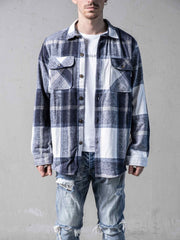 BT Blue Casual Flannel Shirt