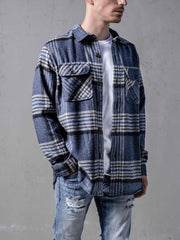 BT Dark Blue Flannel Shirt