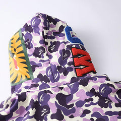 BAPE Shark Camouflage Pattern Printed Hoodies