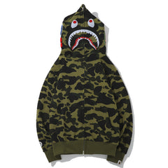 BAPE Shark Camouflage Pattern Printed Hoodies