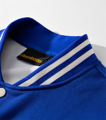 Drew House Baseball Jacket-Blue