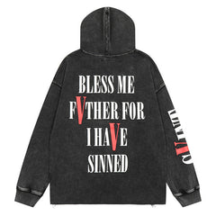 VLONE X Saint religious figures big V print Hoodie